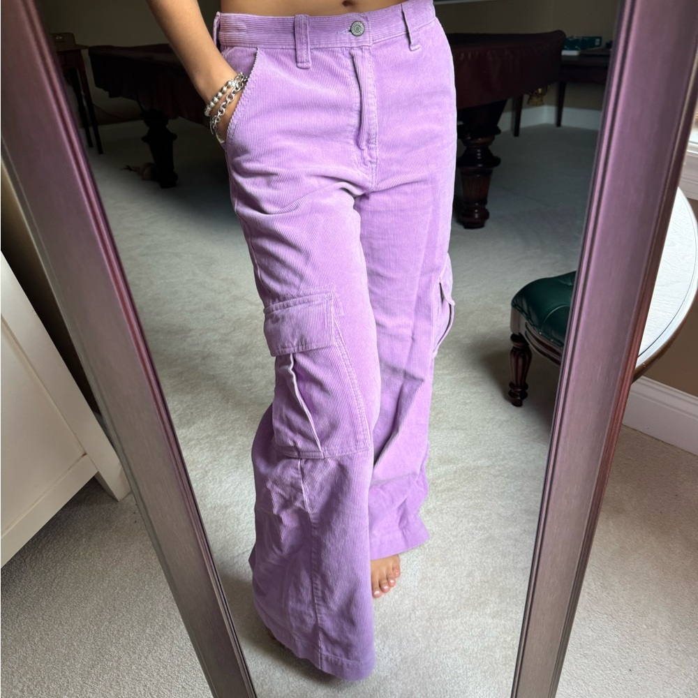 Pacsun Purple Corduroy Cargo Pants